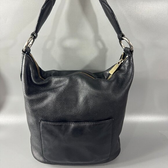 Michael Michael Kors Black Leather Bucket Shoulder Bag - Picture 5 of 15